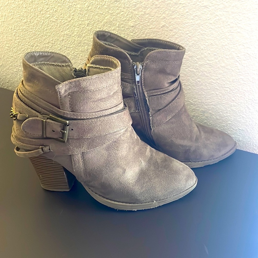 Tan booties